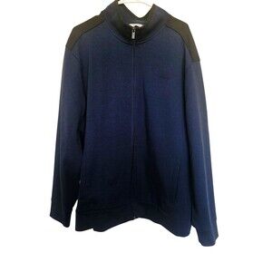 Calvin Klein Men's Navy Blue Track Jacket - Size XXL - Full Zip Athletic Wear